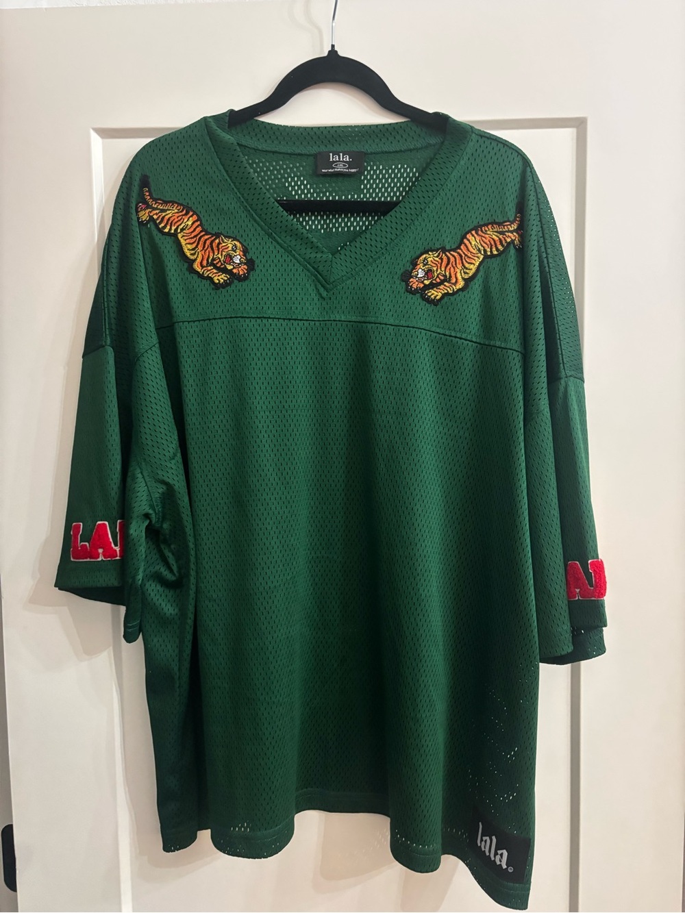 Dressed In Lala: Oversized “Lucky” Mesh Jersey Top